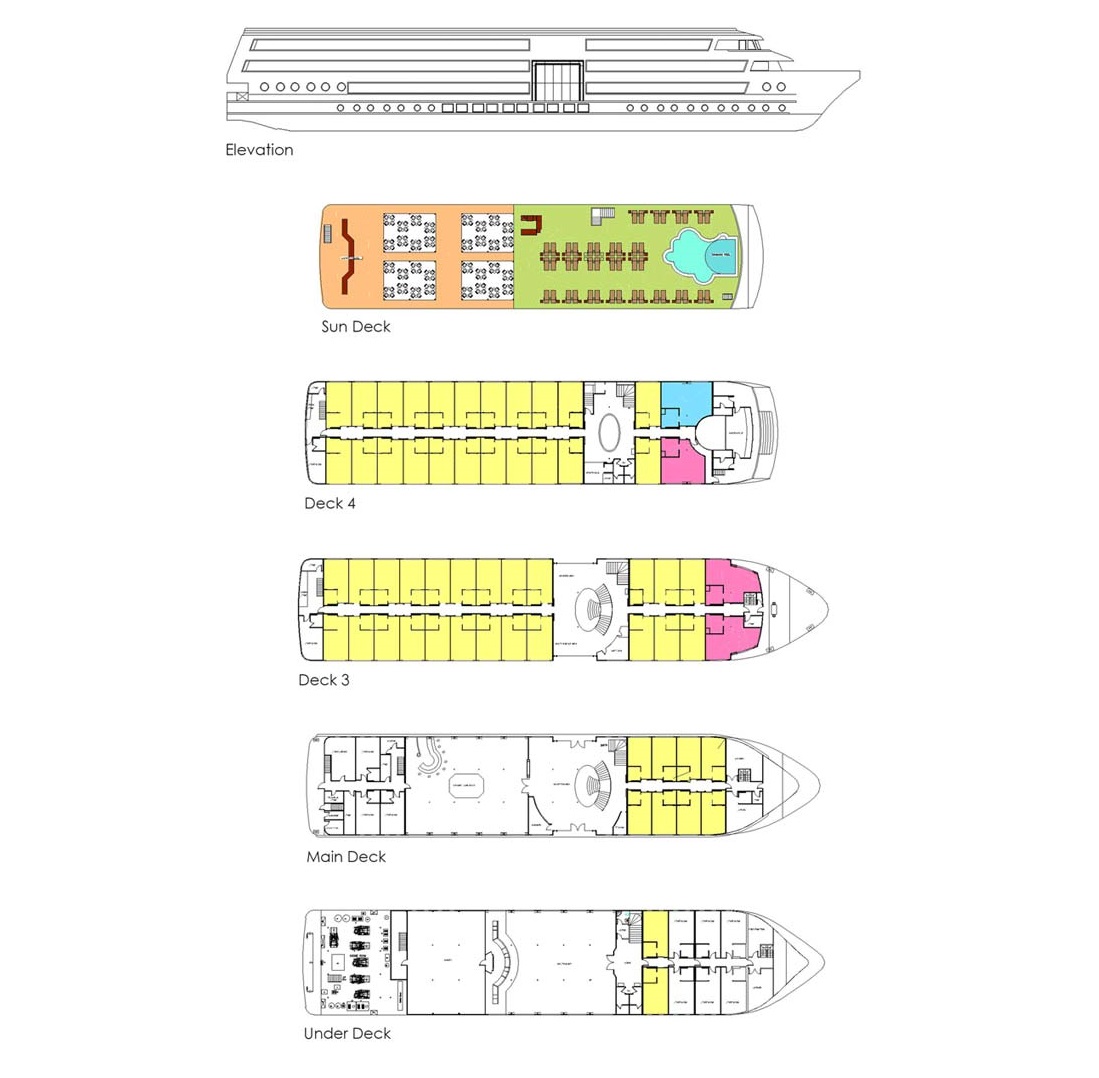 Blue Shadow Nile Cruise deck plan Blue Shadow Nile Cruise deck plan