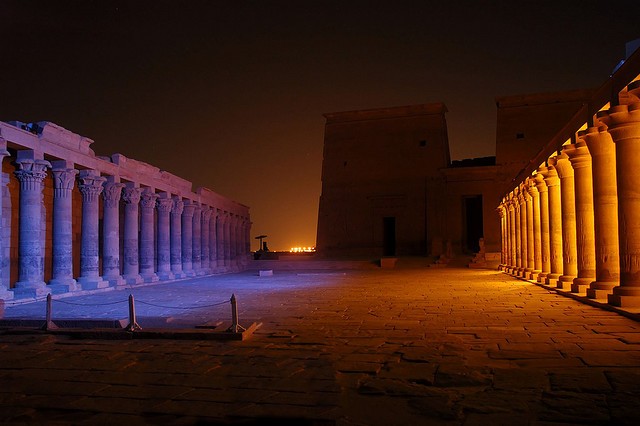 Ton- und Lichtshow im Philae-Tempel