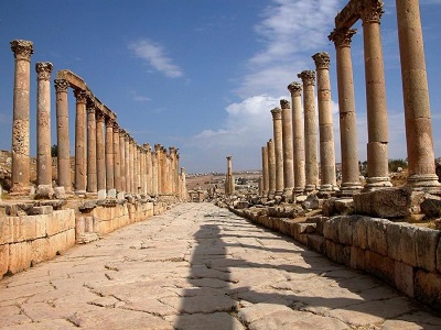 A antiga cidade de Jerash